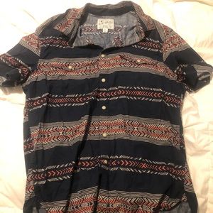 Lucky brand tribal print shirt